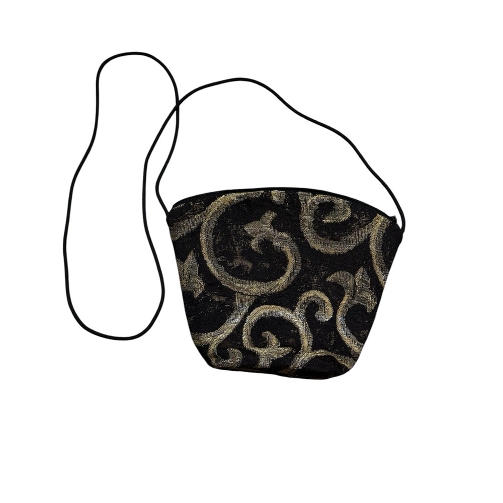 🖤✨ Maruca Black & Gold Brocade Crossbody Bag | Artsy Boho‎ Shoulder Purse ✨🖤